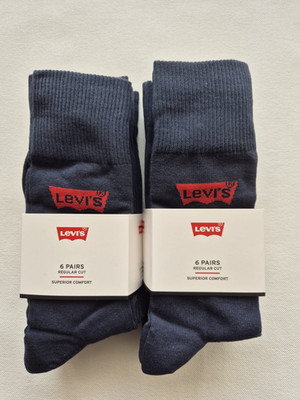 Levis Herren Socken 12 Paar Gr. 39-42 Dark Denim Superior Comfort