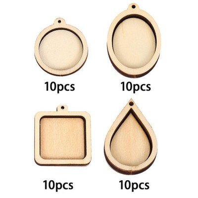 10 Stück Mini Stickrahmen, Stickrahmen, Holz Präsentationsrahmen für Charm