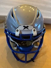 NICE! Xenith Mens Medium Football Helmet Silver / Blue - Stadium System - 2025