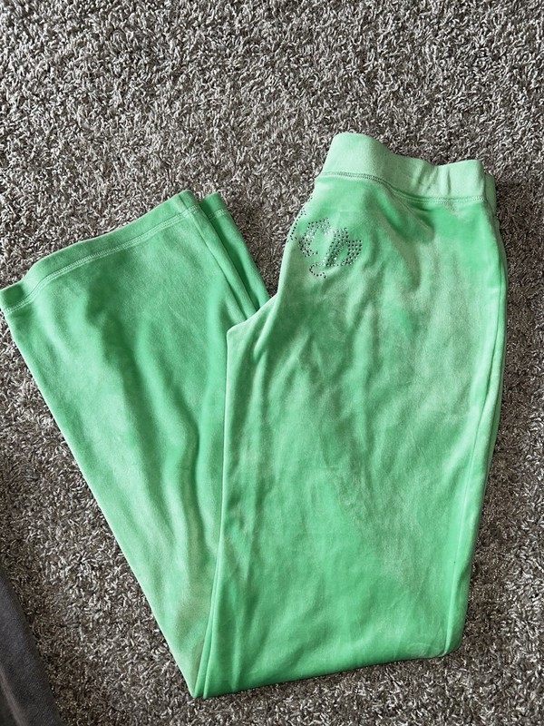 Juicy Couture Velour Green Pant Style 110023242
