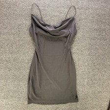 Vintage B. Darlin Black Cowlndck mini dress spaghetti straps vintage medium