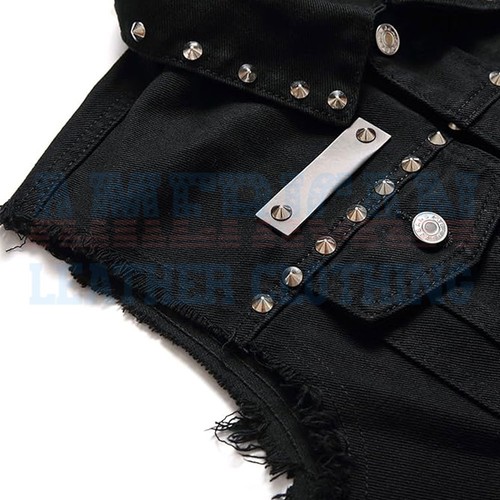 Kamizelka dżinsowa Męska Klapa Bez rękawów Slim Fit Retro Rozerwana Casual Kamizelka dżinsowa dla mężczyzn - Zdjęcie 4 z 7