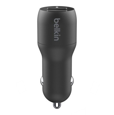 Belkin Dual USB Car Charger 24W (Boost Charge Dual Port Car Charger, 2-Port USB 