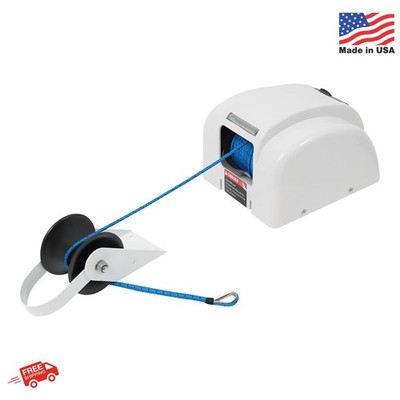 Electric Boat Anchor Winch 12V DC, 45lbs Marine Winch with 100ft Pre-Wound Braid