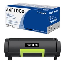 1PK 56F1000 Black Toner Cartridge Compatible for Lexmark 56F1000 MS321dn