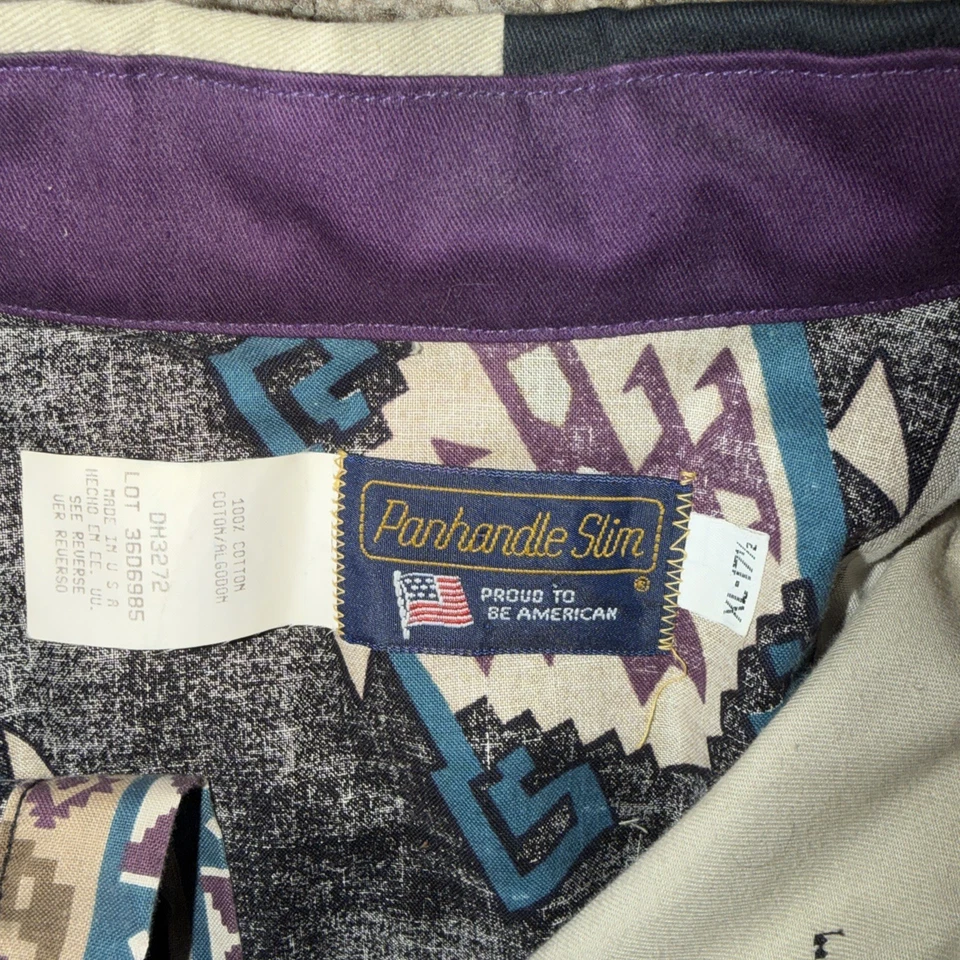 De colección Panhandle Azteca Envolvente Pera A Presión Botón Occidental Para Hombre M Western Foto 4 de 4