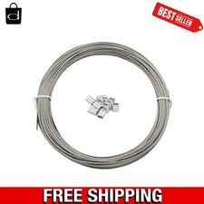 100 ft 304 Stainless Steel Cable Wire Rope 1/16 inch – 92 lbs Fishing Leader
