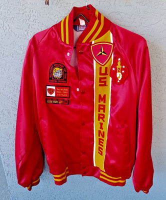 Marine Corps League Red Satin Bomber Jacket 3rd Marines 2nd Marines MODD Others