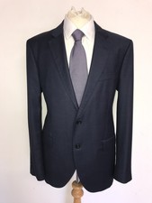 HACKETT - Mens DARK BLUE WOOL SUIT - 44 Reg - W38 L32 - GORGEOUS