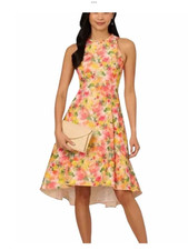 NWT ADRIANNA PAPELL sleeveless ruffled jacquard dress, size 12, 179
