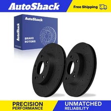 Front Drilled Slotted Brake Rotors Pair for Honda Civic CR-Z Acura RSX