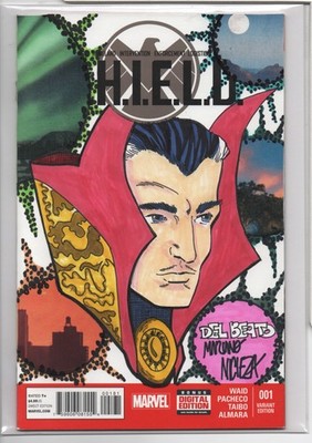 S.H.I.E.L.D. #1   SIGNED & REMARKED BY JOE DEL BEATO & MARIANO NICEZA   W/COA