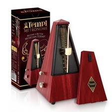Tempi Mechanical Metronome for Musicians - 2 Year Warranty - Teak