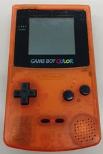 Nintendo Game Boy Color CGB-001 Daiei Hawks Limited Edition Clear Orange Console