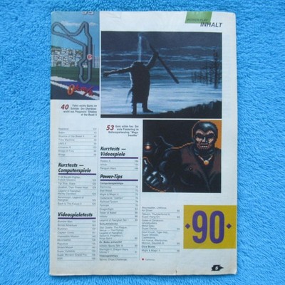 POWER PLAY 1990 Nr 10 - PC Amiga C64 Atari - OHNE COVER