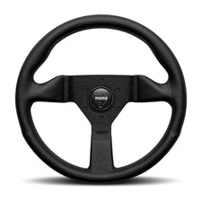 Momo Monte Carlo 320mm Steering Wheel Black Leather W Black Stitching And Horn Momo Monte Carlo 320mm Steering Wheel Black Leather W Black Stitching And Horn