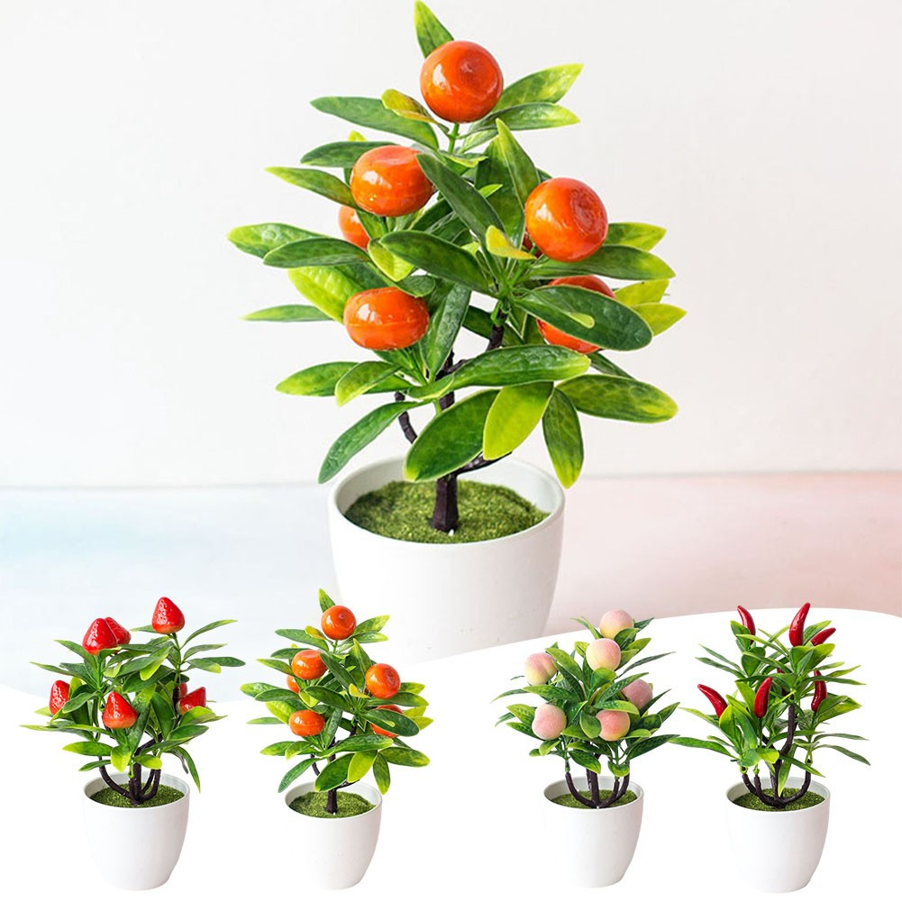 Realistic Fake Potted Plant Decor for Bedroom or Office