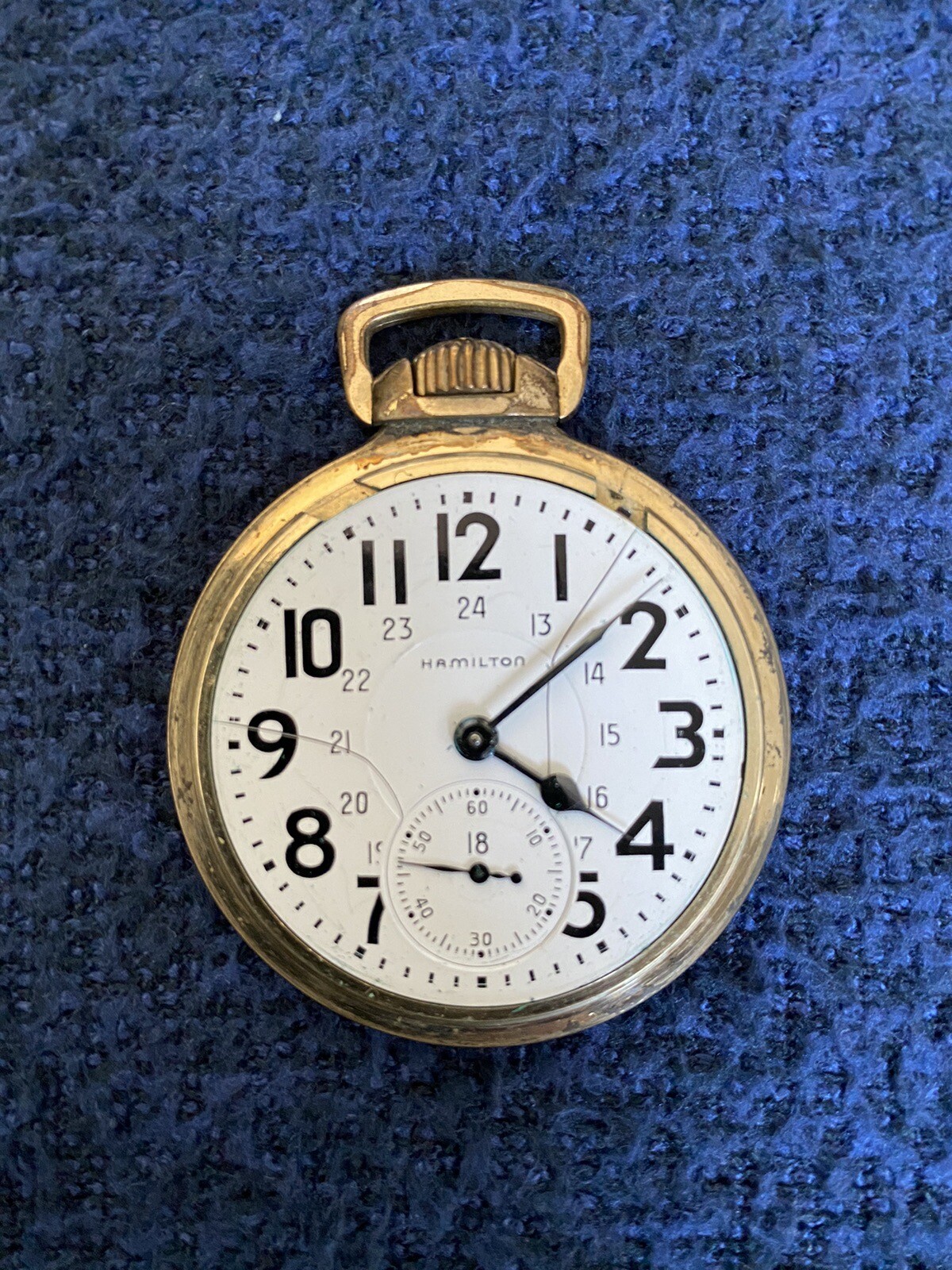 Vintage Hamilton 950B Pocket Watch 23 Jewels S/N S18644 10K Gold Filled
