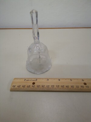 Vintage Emson 24% Lead Crystal ''The Lord Is My Shephard'' Prayer Bell **