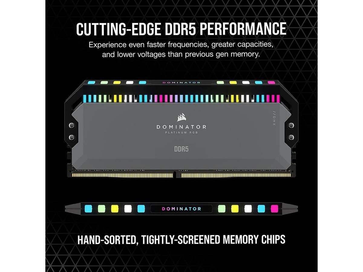 CORSAIR Dominator Platinum RGB 64GB (2 x 32GB) DDR5 6000