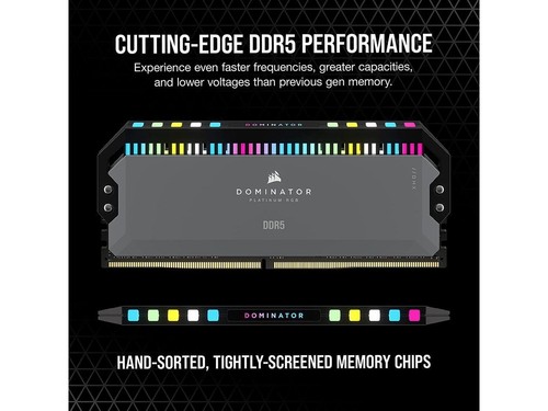 CORSAIR Dominator Platinum RGB 64GB (2 x 32GB) DDR5 6000 (PC5 48000) Desktop Mem - Picture 2 of 5