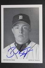 Brandon Inge 2001- 12 Detroit Tigers Signed Autographed 4x5 Photo Postcard 
