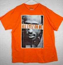 Size 2XL - 2Pac Tupac Shakur All Eyez On Me Portrait Graphic T-Shirt Orange