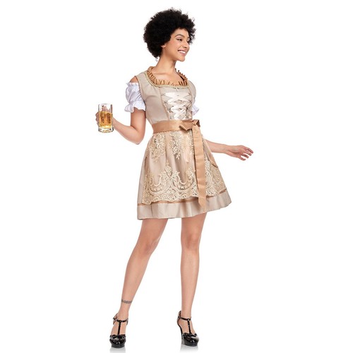 Damen Deutsche Oktoberfest Bier Mädchen Kleidung Top Rock Schürze Dreiteilig - Bild 5 von 19