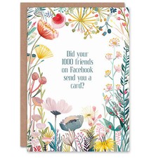 Happy Flowers Did Social Media Friends Send Card Birthday Greeting Card