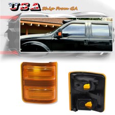 For 2008-2016 Ford F250 F350 F450 F550 Amber Lens Side Mirror Marker Light Lamps
