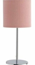 32cm NEW Light Blush PINK Shade Home Decor Mico Pleat Metal Table Lamp BEDSIDE😍