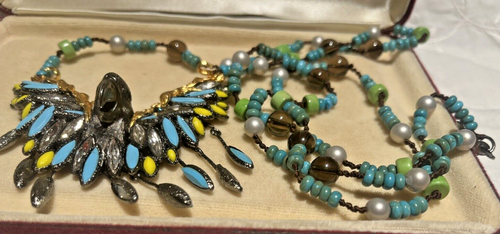 DESIGNER ALEXIS BITTAR PARROT NECKLACE 43CM LENGTH - Picture 3 of 8