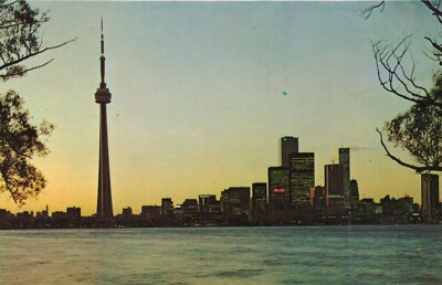 Postkarte CN Tower bei Sonnenuntergang, Toronto, Ontario, Kanada.