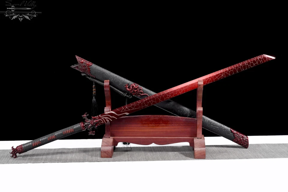 Espada Hecha a Mano/Katana Real/Hoja Full Tang/Acero Alto Manganeso/Arma de Anime Foto 2 de 4