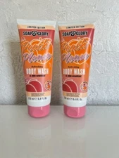 Soap & Glory Peach Please Refreshing Body Wash, Peach Blossom 8.4oz Each- 2 Pack