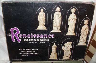 LOWE RENAISSANCE CHESSMAN CHESS SET GAME BOXED COMPLETE