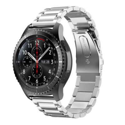 Luxus Edelstahl Glieder-Uhrenarmband Silber Metall Armband Ersatz 20 | 22 mm DE