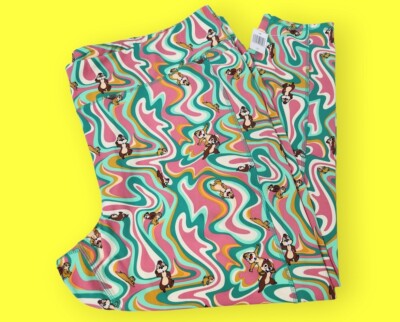 Disney Parks Chip N Dale Leggings Workout Phone Tech Pocket Size 1X Plus Sz New