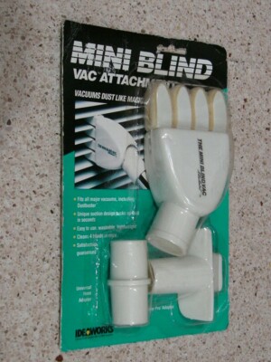 NEW Ideaworks Mini Blind Cleaner Vacuum Attachment W/Universal & DustPro Adapter