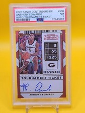2020-21 Panini Contenders DP Anthony Edwards Tournament Ticket Auto PSA 7   1/5
