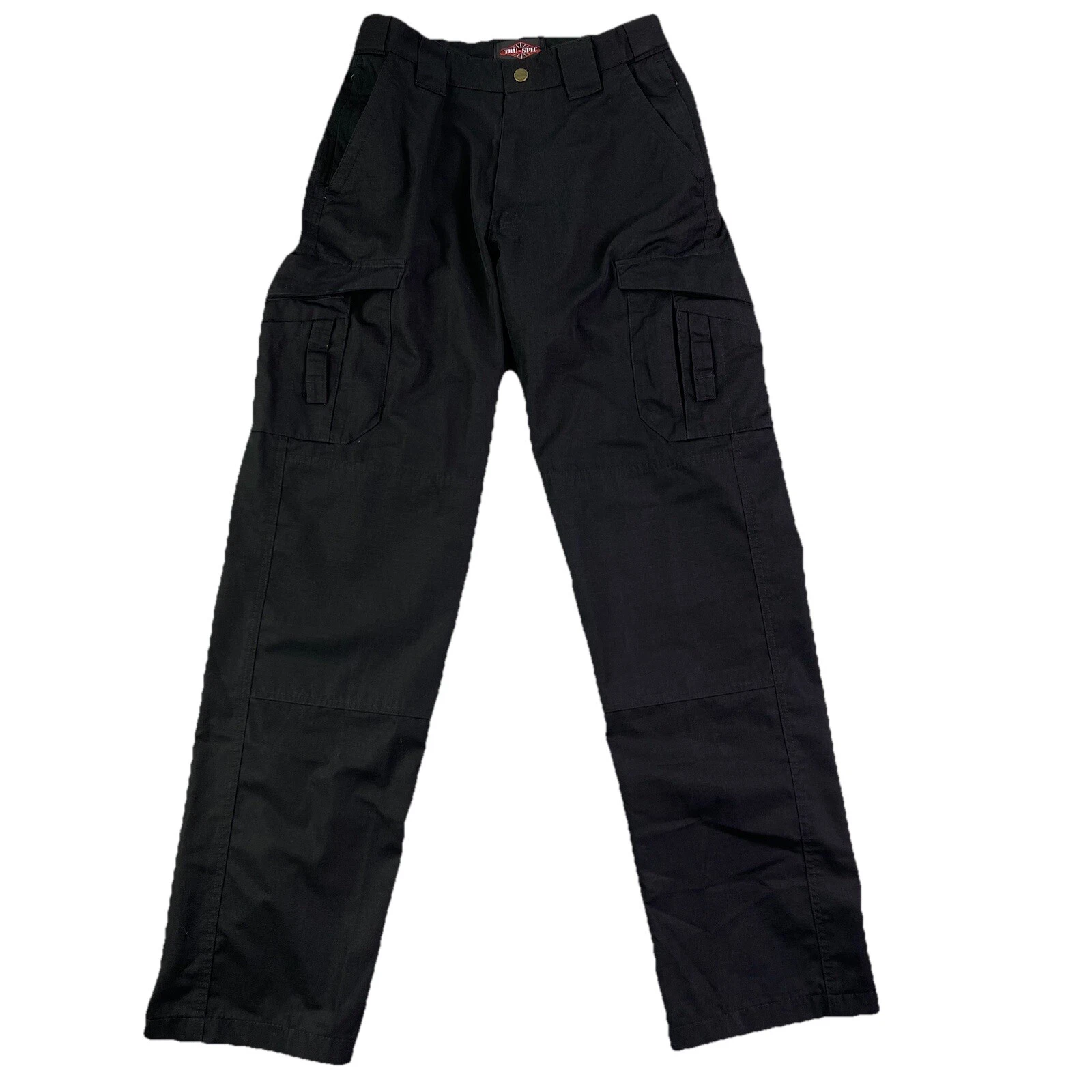 Tru Spec Pants Mens 30 Black Polyester Cotton Ripstop Cargo Tactical Workwear