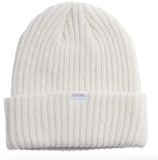 Coal The Dan Cuffed Beanie In Off White Rib Knit Ski Snowboard Brand New