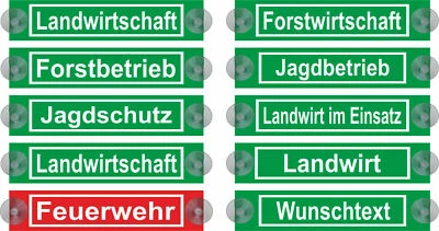 EDS-WERBEMEDIEN JAGDSCHUTZ LANDWIRTSCHAFT FORSTBETRIEB WUNSCHTEXT Schild Saugnapf Auto Aufkleber