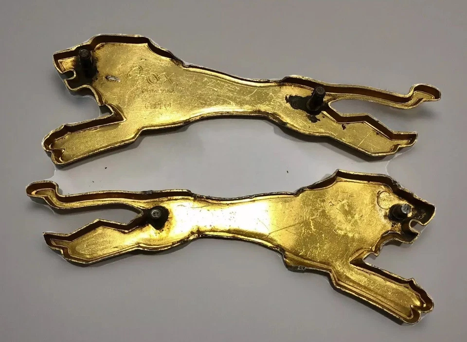 Chrysler Windsor Saratoga 1959 original emblema León Dorado de colección OEM ambos R&L Foto 3 de 4