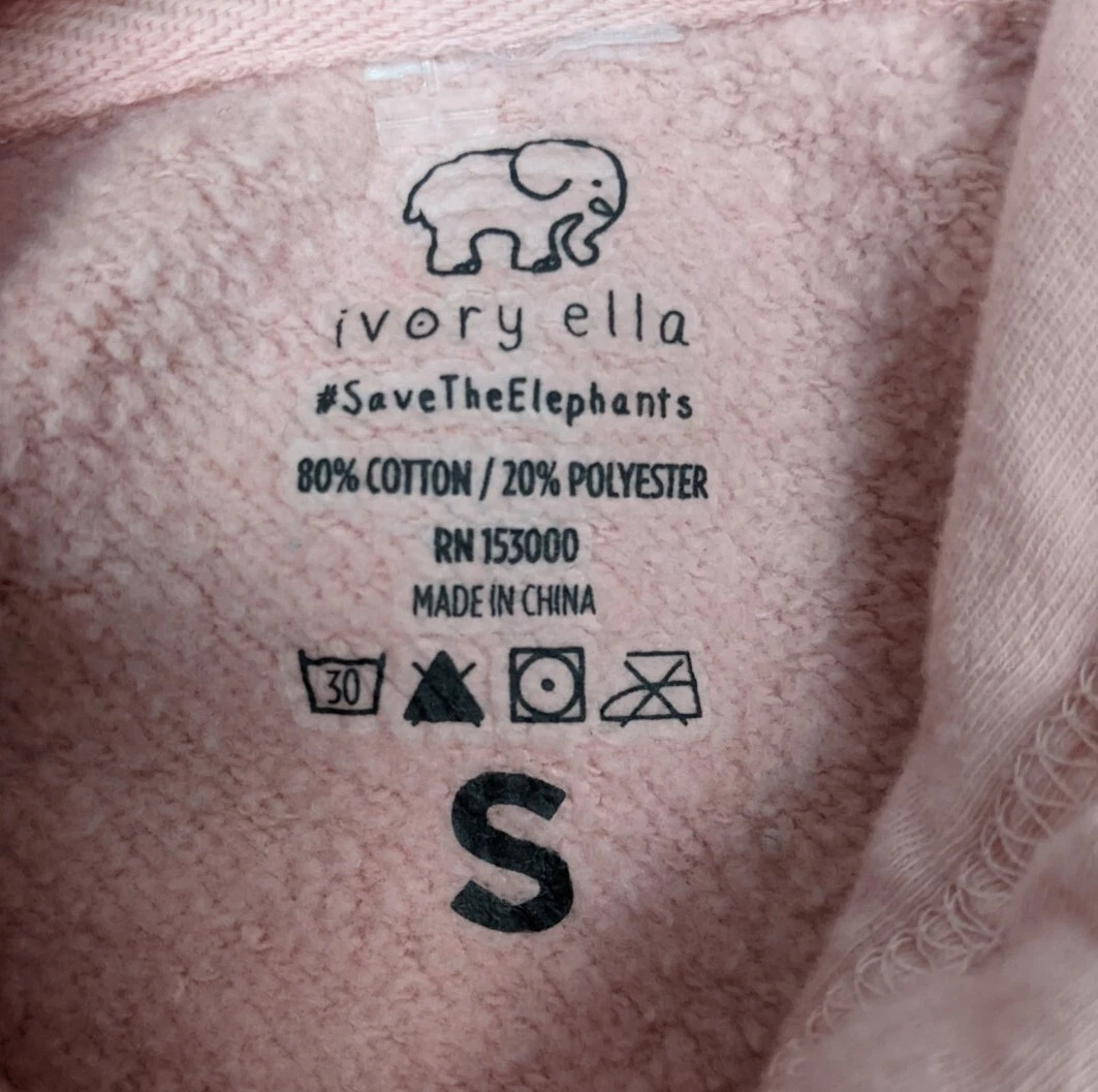 OFF WHITE Felpa pullover donna tie dye avorio Ella felpa con cappuccio logo elefante taglia small