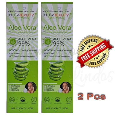 HudaBeauty Hydrating Foaming Facial Cleanser with 99% Aloe Vera 2 Pcs | eBay