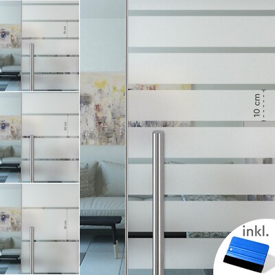 Milchglasfolie Streifen [5 /m²] Fensterfolie Folie Sichtschutzfolie Fenster DIY
