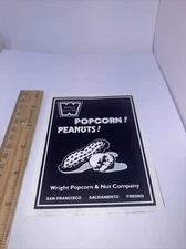 Wright Popcorn & Nut Company Vintage Print Ad 1987 California Based Co 5”X4” SF1