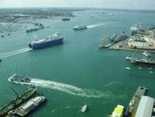 Photo 6x4 A busy scene with ferries Portsea Taken from the Spinnaker Towe c2008