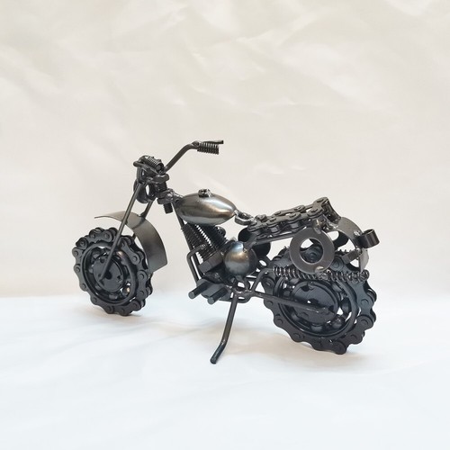 Collectible Motorbike Model Metal Dirt Bike Motorcycle Sculpture Home Bar Decor - Picture 2 of 24